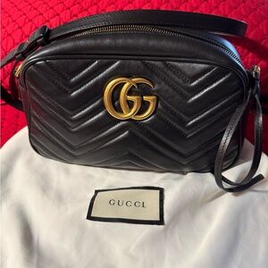 Elegant Black Leather Crossbody Bag